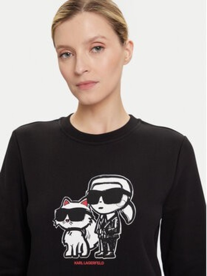 KARL LAGERFELD Bluza A4W20045 Czarny Regular Fit