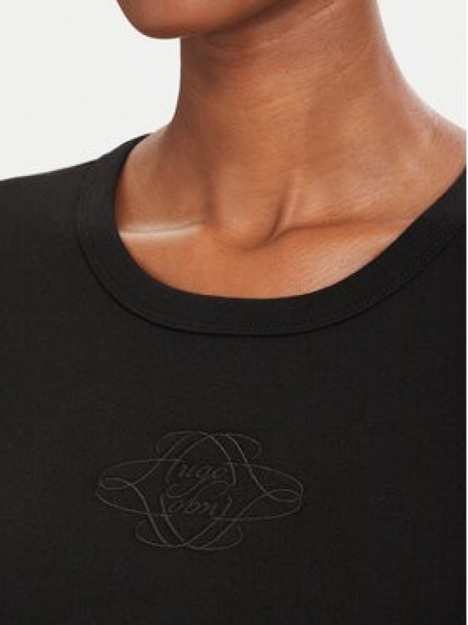 HUGO T-Shirt Delanor 50570857 Czarny Slim Fit
