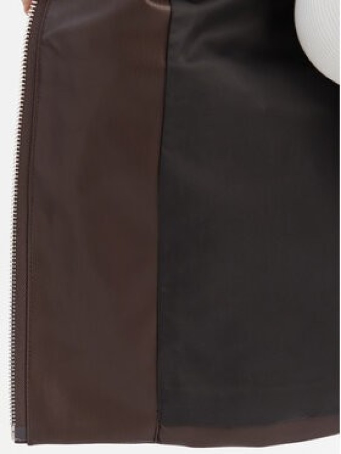 Calvin Klein Jeans Kurtka z imitacji skóry Moto LV047E501G Brązowy Regular Fit