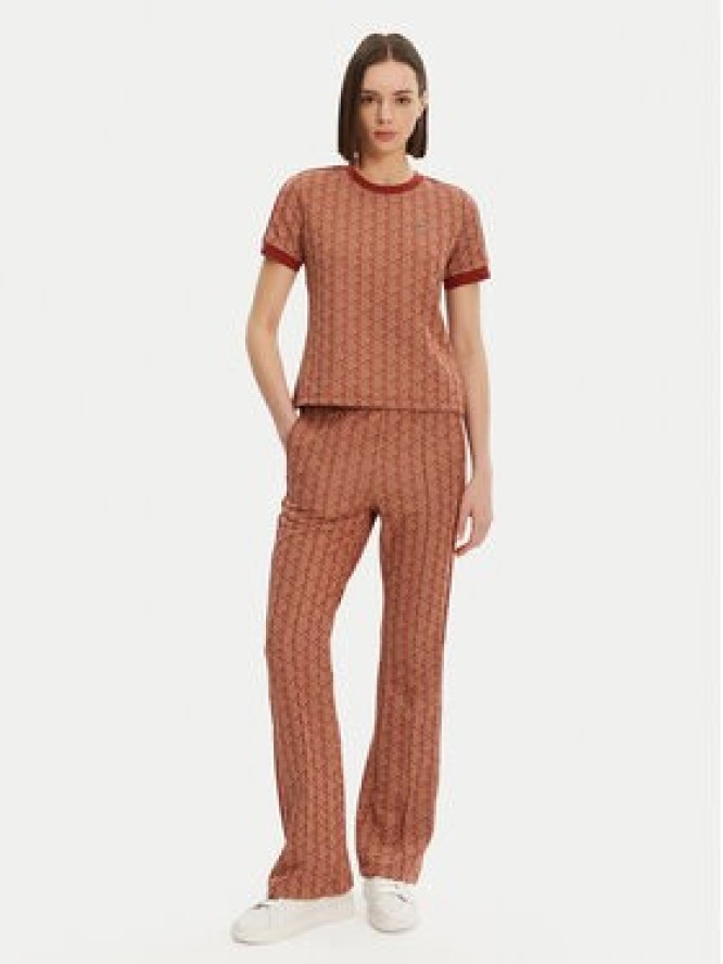 Lacoste T-Shirt TF3244 Pomarańczowy Slim Fit