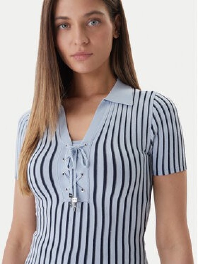 Guess Sweter W6GR09 Z0590 Błękitny Regular Fit