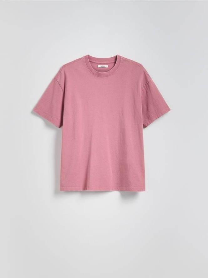 T-shirt z efektem sprania - jasnofioletowy