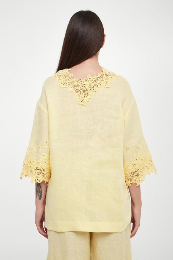 Bluzka damska lniana ERMANNO SCERVINO LIFE