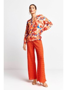 Rich & Royal Bluzka w kolorze pomarańczowo-niebieskim rozmiar: 40