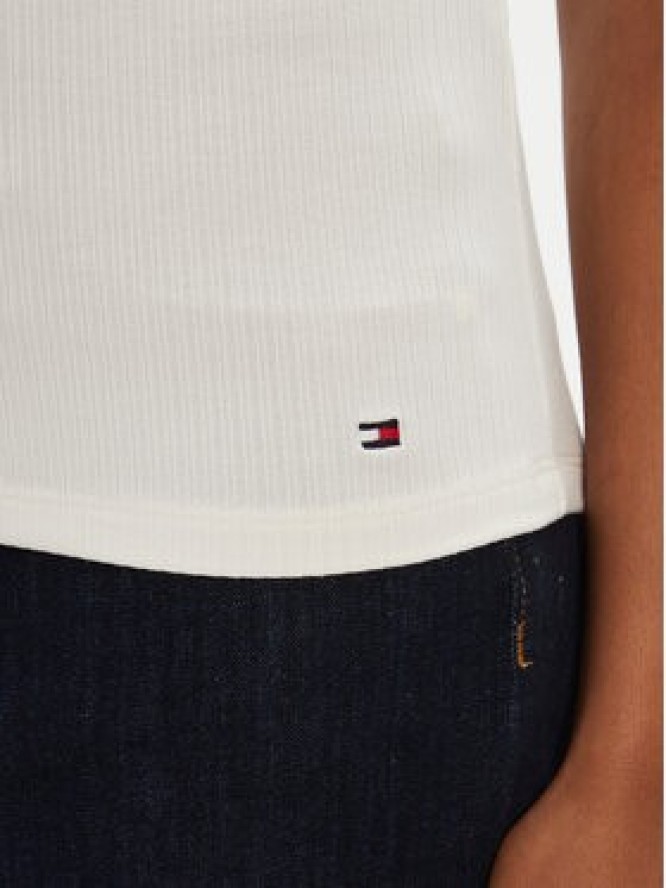 Tommy Hilfiger T-Shirt WW0WW45731 Écru Slim Fit