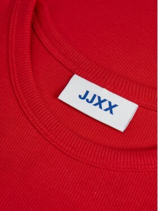JJXX T-Shirt Florie 12217164 Czerwony Slim Fit