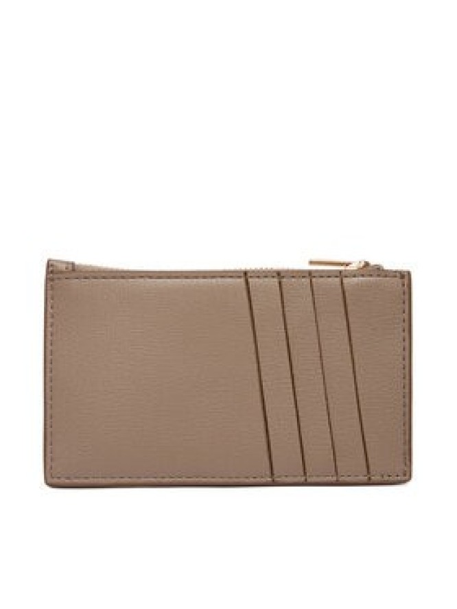 Calvin Klein Portfel Foil Logo Top Zip Cardcase LV04F1090G Beżowy