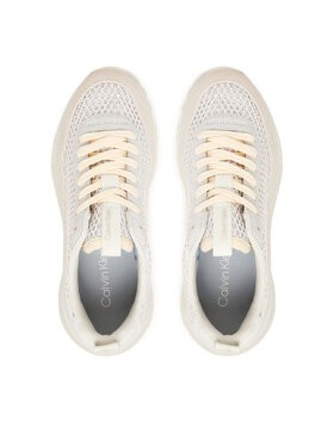 Calvin Klein Sneakersy Hike Runner Lace Up Techmix YW0YW02030 Écru