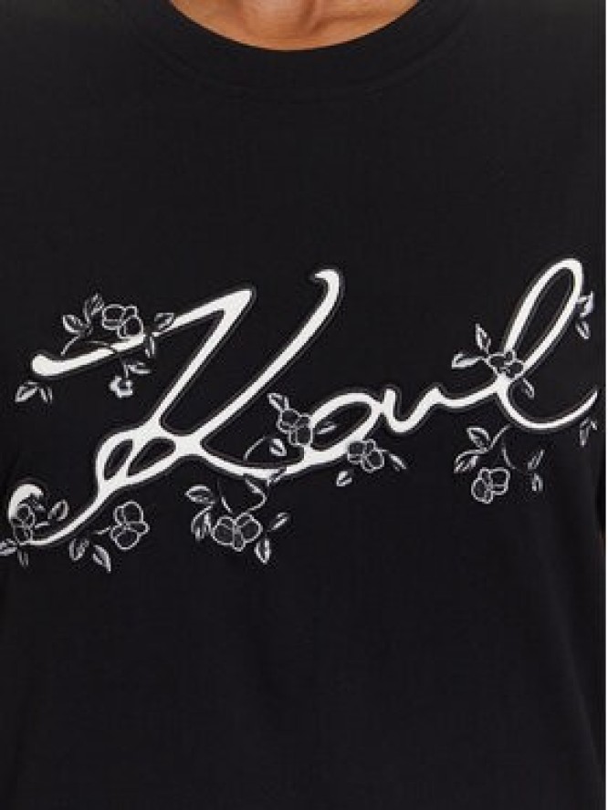 KARL LAGERFELD T-Shirt A3W17018 Czarny Regular Fit