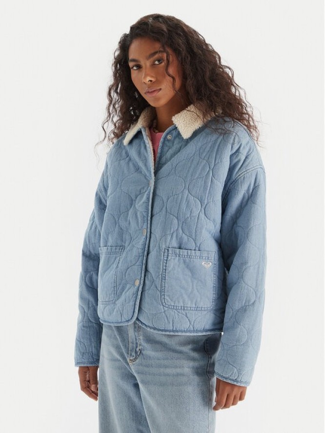 Roxy Kurtka przejściowa Not So Basic ERJJK03675 Niebieski Regular Fit