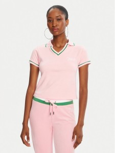 Juicy Couture Polo JCWCT225355 Różowy Regular Fit