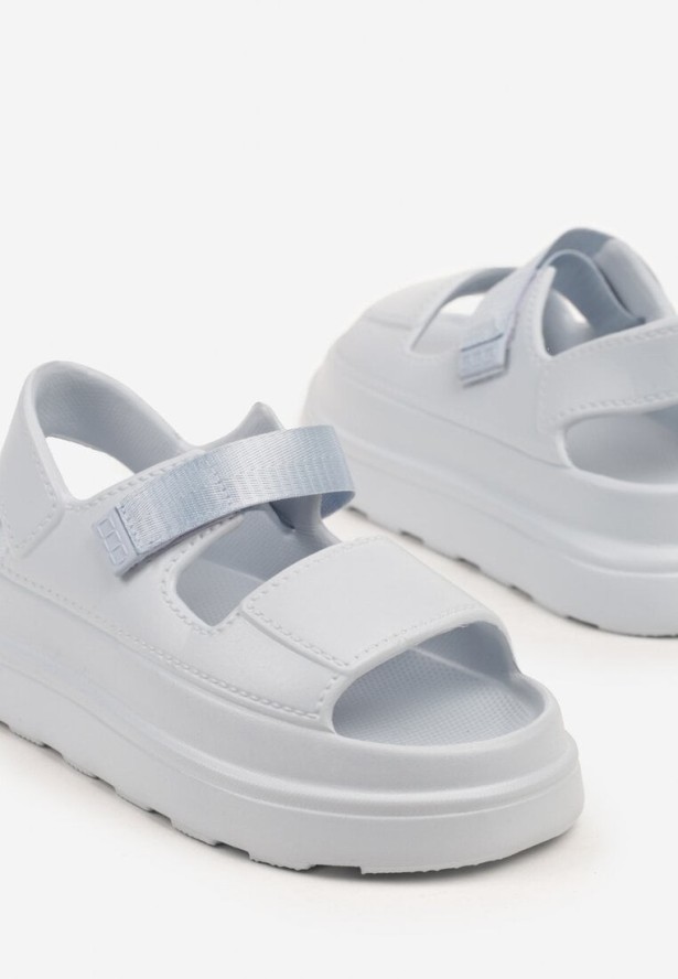 Jasnoniebieskie Sandały Sportowe na Grubej Podeszwie Lisaniel