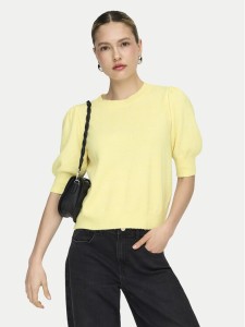 ONLY Sweter Rica 15318551 Żółty Regular Fit