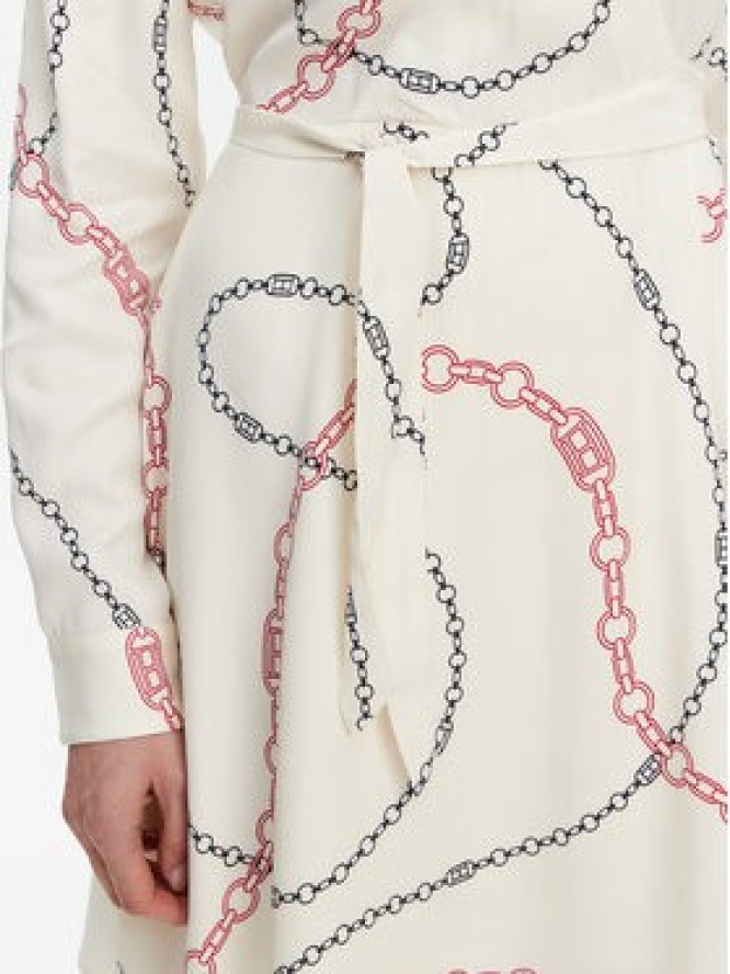 Tommy Hilfiger Sukienka koktajlowa WW0WW44664 Biały Regular Fit