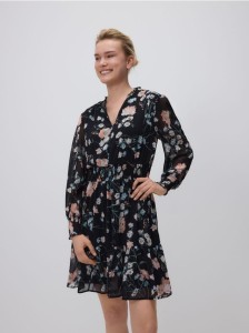 Wzorzysta sukienka mini - wielobarwny