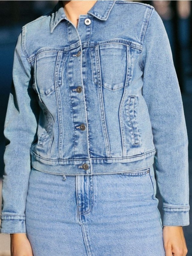 Kurtka jeansowa - niebieski