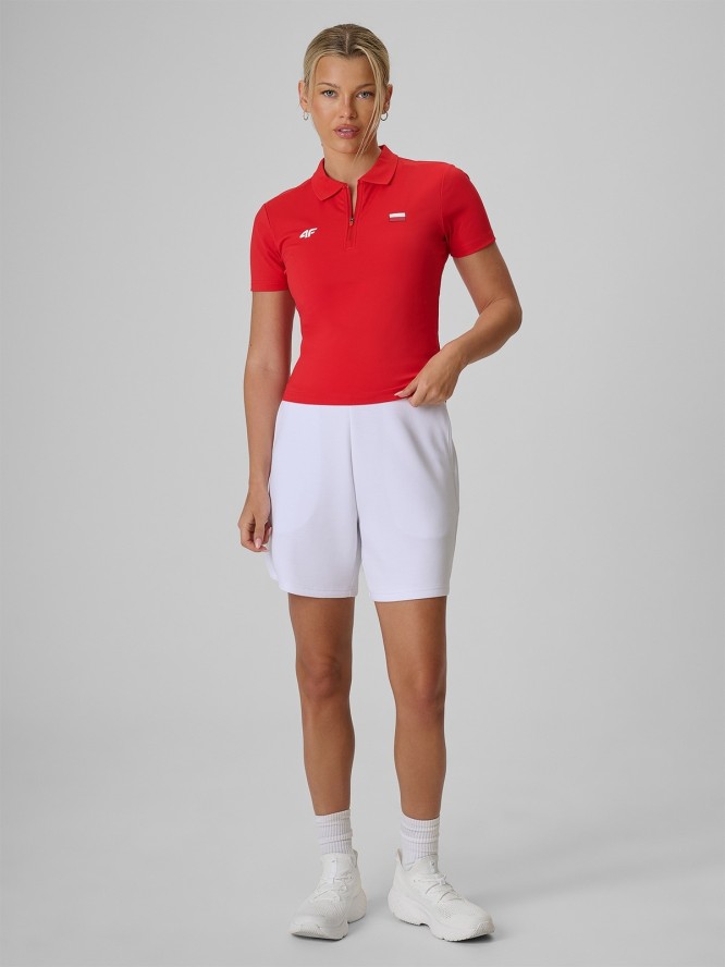 4F Koszulka kibica polo damska - czerwona XS