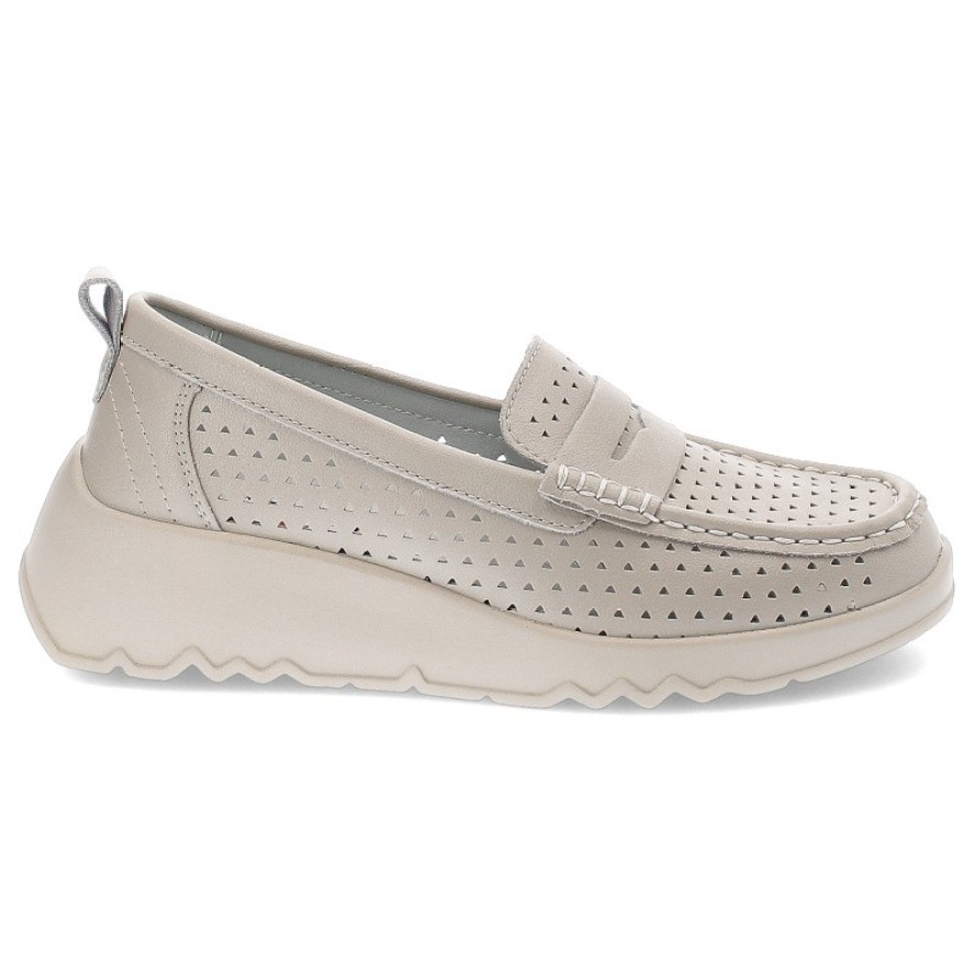 Beżowe Półbuty S.Barski Wygodne Obuwie Damskie