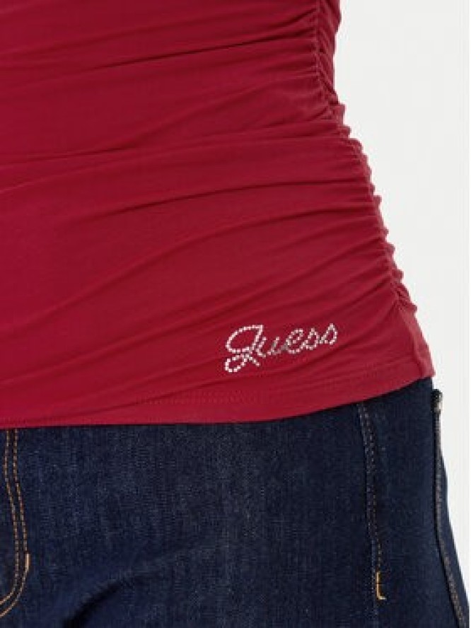 Guess Top W5YP28 KACM2 Czerwony Regular Fit