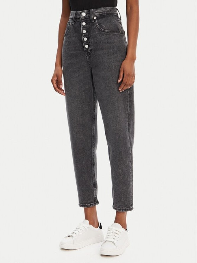 Tommy Jeans Jeansy DW0DW21373 Szary Mom Fit