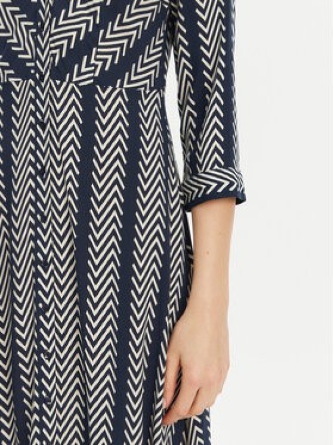 YAS Sukienka koszulowa Savanna 26022663 Granatowy Loose Fit