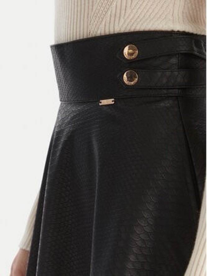 Fracomina Spódnica z imitacji skóry FS25WG2001P41101 Czarny Regular Fit