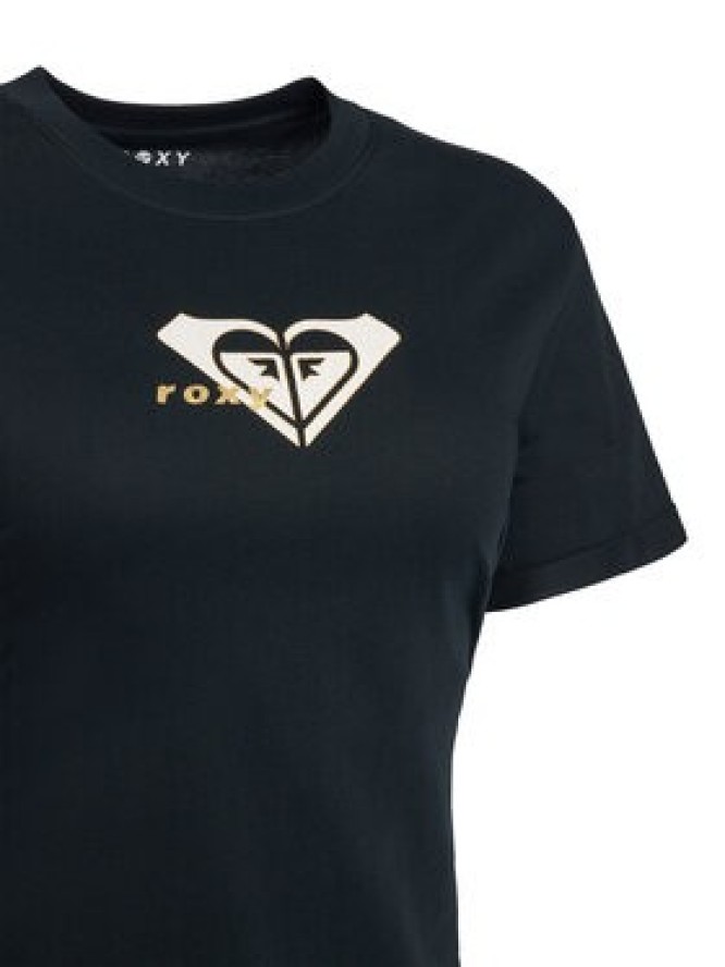 Roxy T-Shirt Oceanregular ERJZT06078 Czarny Regular Fit