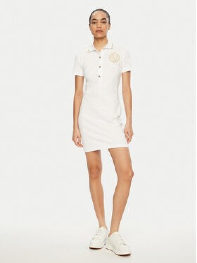 Versace Jeans Couture Sukienka codzienna 78HAOT01 Biały Regular Fit