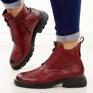 Czerwone botki damskie Jezzi 2501-1