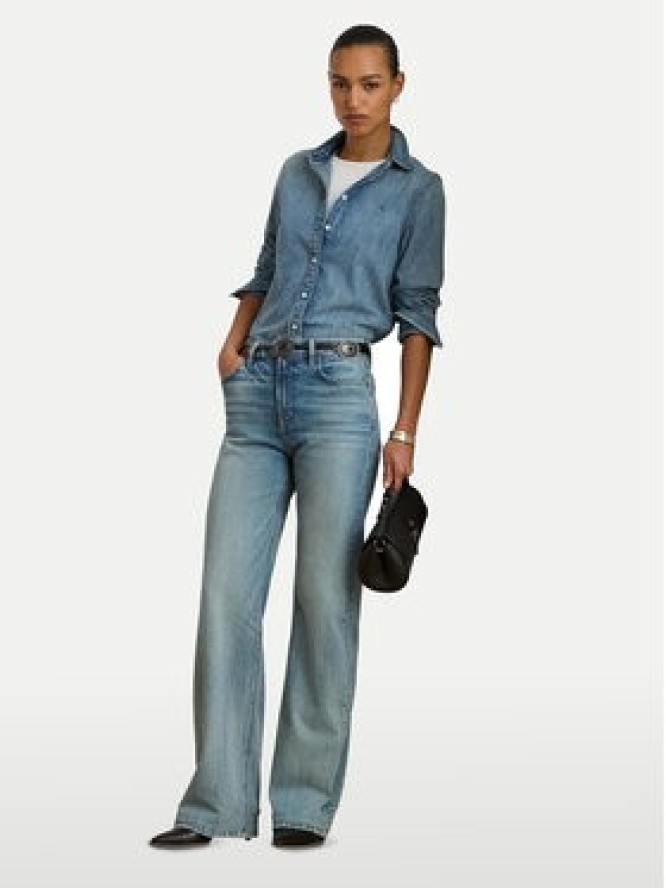 LAUREN RALPH LAUREN Koszula jeansowa 200P08166001 Niebieski Straight Fit