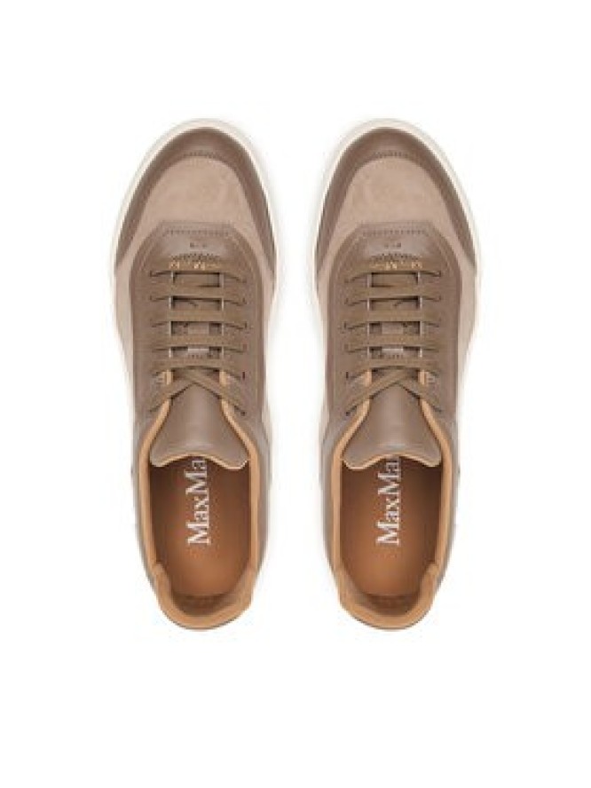Max Mara Sneakersy Isuede 2624766031 Szary jasny