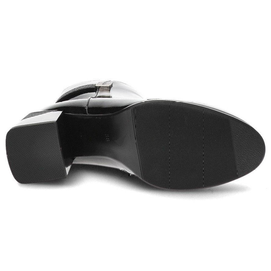 Czarne Botki S.Barski Eleganckie Obuwie Damskie