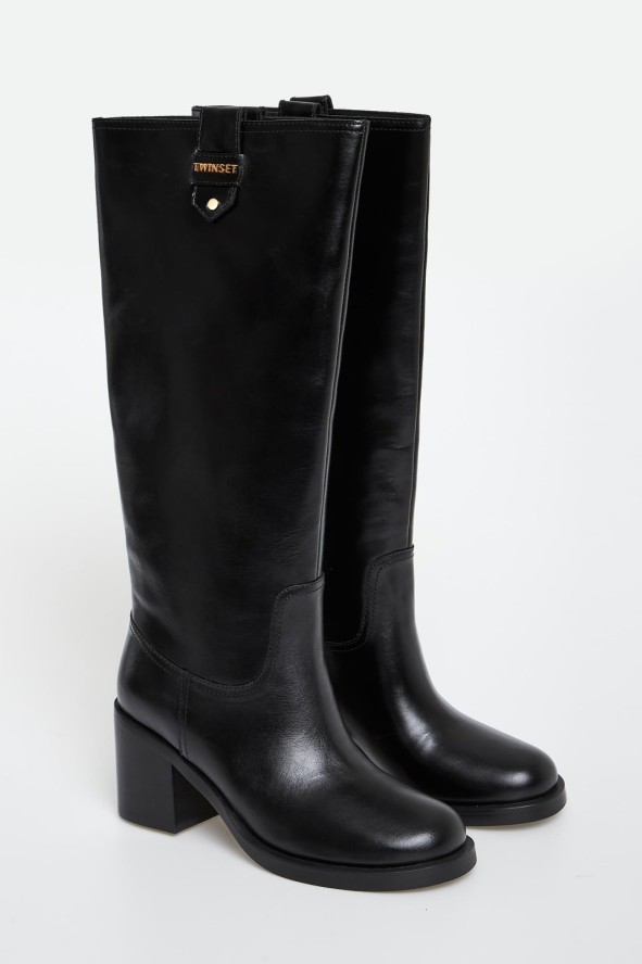 Kozaki damskie skórzane TWINSET