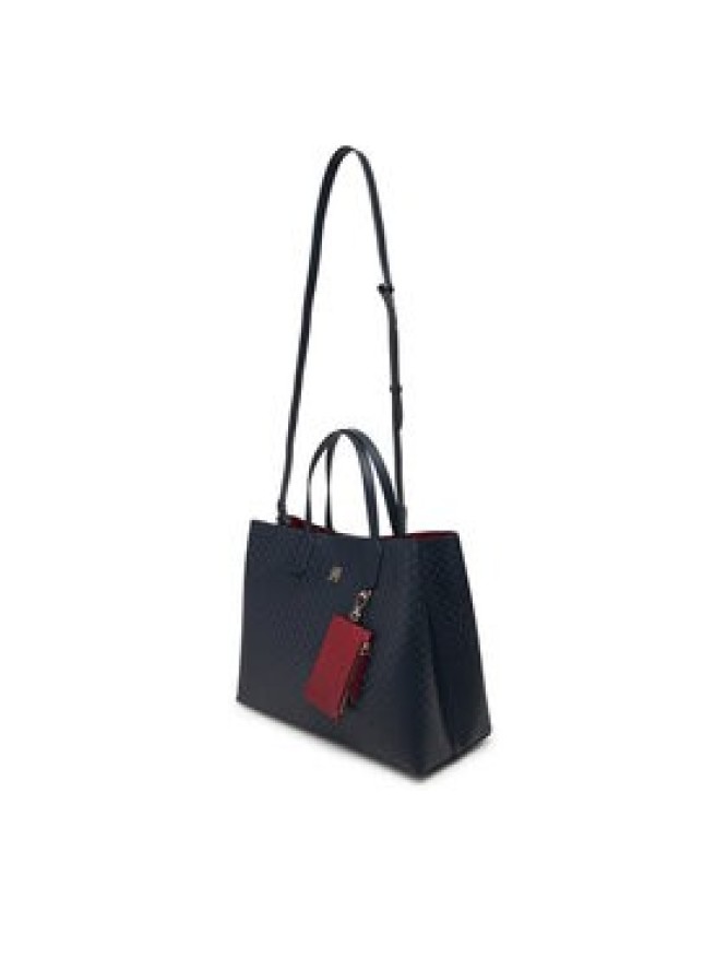 Tommy Hilfiger Torebka Th Icon Satchel Mono AW0AW18923 Granatowy