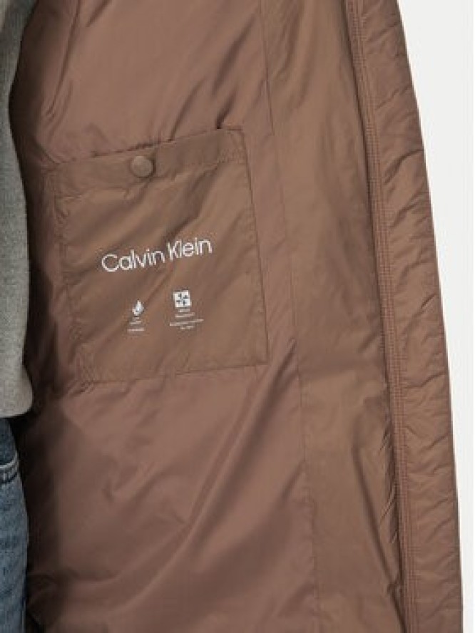Calvin Klein Jeans Kurtka puchowa LV047H502G Beżowy ciemny Regular Fit
