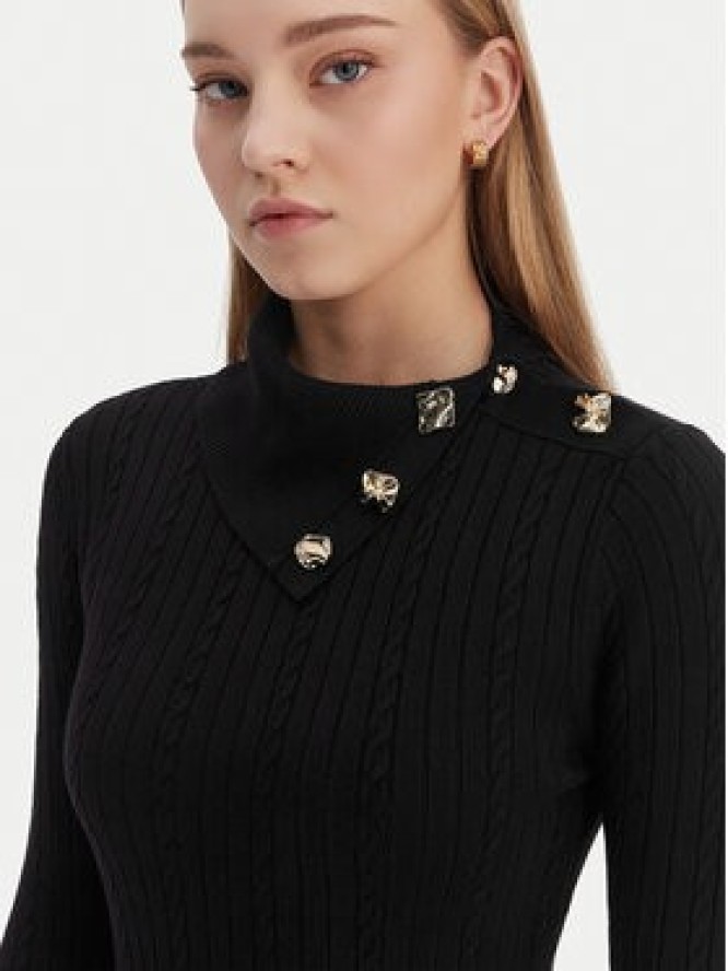 Guess Sukienka dzianinowa W6RK01 Z2YJ2 Czarny Regular Fit