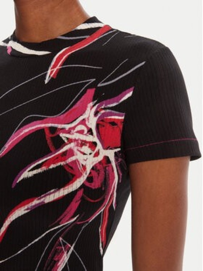 Desigual T-Shirt Lala 25WWTK16 Czarny Regular Fit