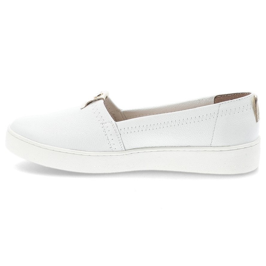 Białe Półbuty Armodo Stylowe Wsuwane Obuwie Damskie