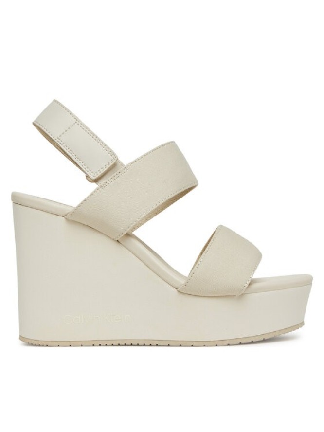 Calvin Klein Jeans Sandały Wedge Sandal Webbing In YW0YW01790 Szary