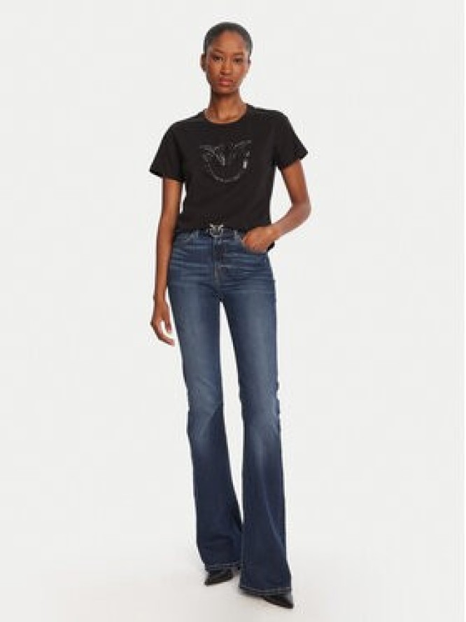 PINKO T-Shirt Quentin 100535 A2RN Czarny Regular Fit