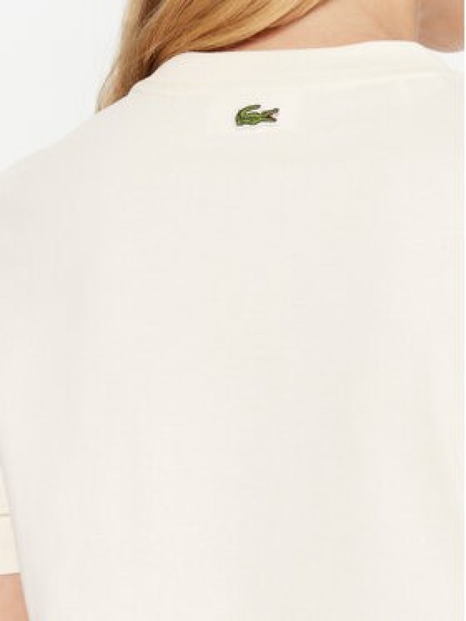 Lacoste T-Shirt TF0355 Beżowy Regular Fit