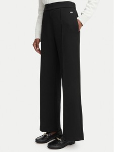 Calvin Klein Spodnie materiałowe LV044G210G Czarny Wide Leg