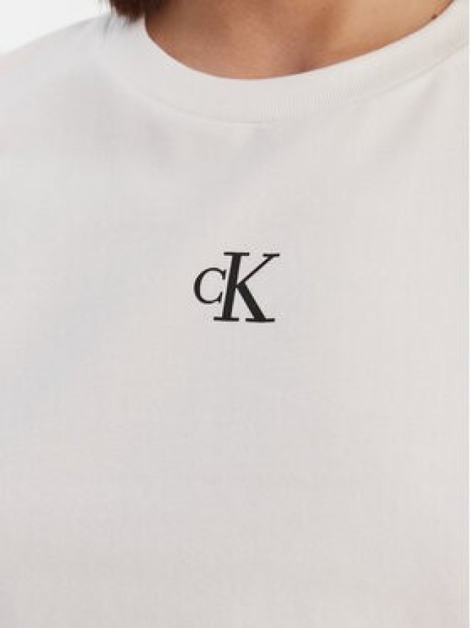 Calvin Klein Jeans T-Shirt LV047AB213 Biały Regular Fit