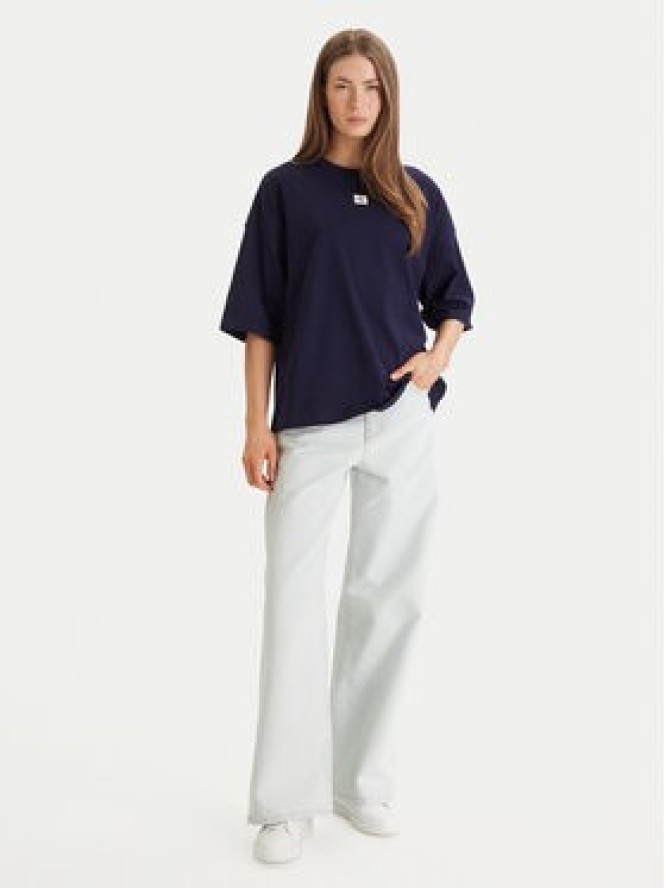 Calvin Klein Jeans T-Shirt LV047D204G Fioletowy Oversize