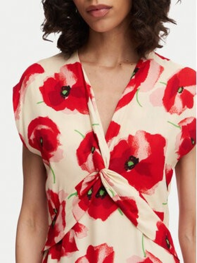 French Connection Sukienka letnia Poppy 719G6 Czerwony Regular Fit