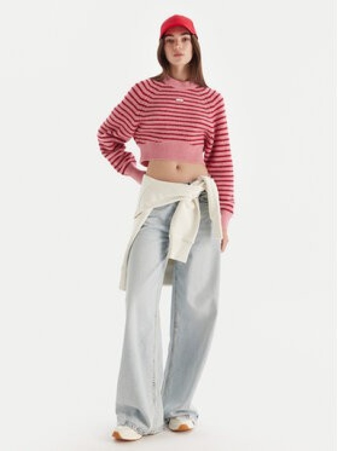 Tommy Jeans Sweter Badge DW0DW21677 Różowy Regular Fit