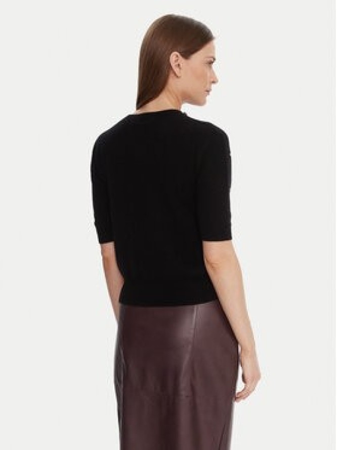 KAOS Sweter RI1KT021 Czarny Regular Fit