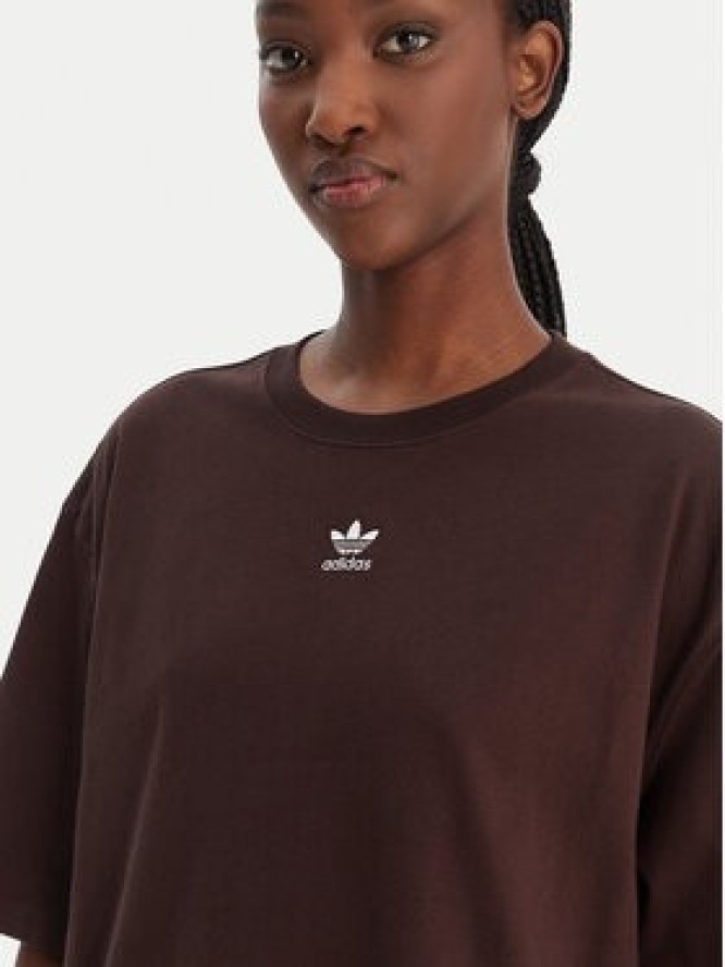 adidas T-Shirt Essentials Boyfriend KD1371 Brązowy Oversize