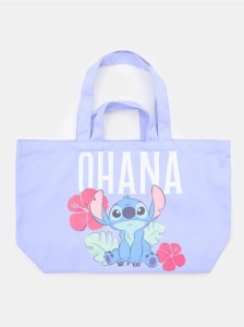 Materiałowa torba shopper z nadrukiem Stitch - błękitny