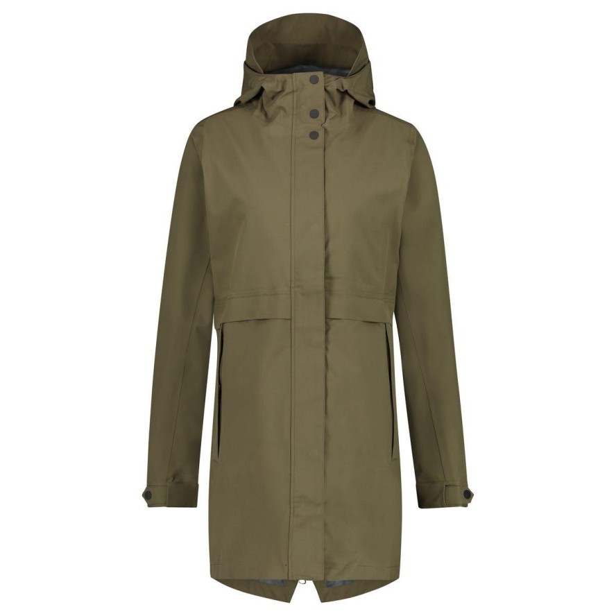 Parka Rain Jacket Women Green
